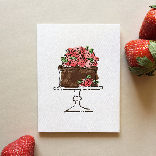 Strawberry chocolate cake