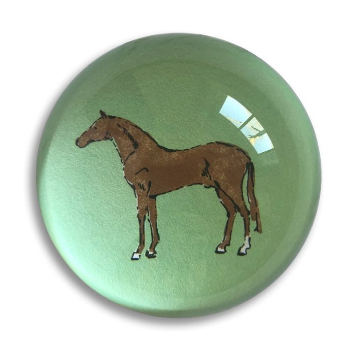 3" crystal paperweight horse motif by capri luna