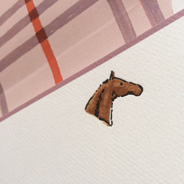 horse head flat note (detail) by Capri Luna